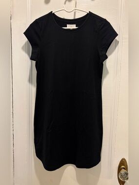 Lou & Grey Black Short-Sleeve Mini Dress